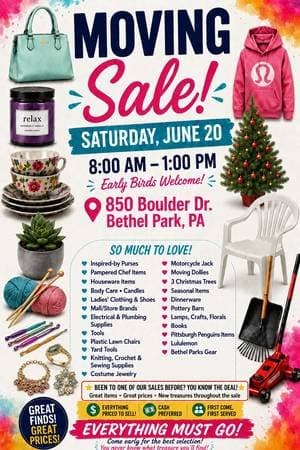 Huge Moving Sale