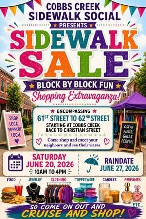 “HUGE WEST PHILLY COMMUNITY FLEA MARKET & SIDEWALK SALE – JUNE 20 | TREASURE