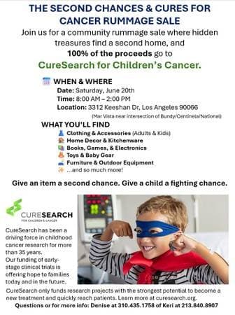 HUGE Multi-Family Yard Sale to Benefit Children's Cancer