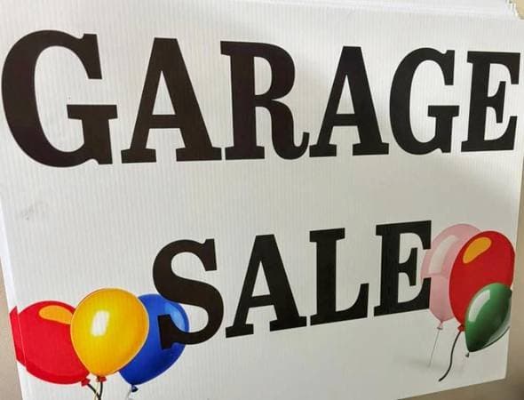 Garage Sale July 2, 3, + 4