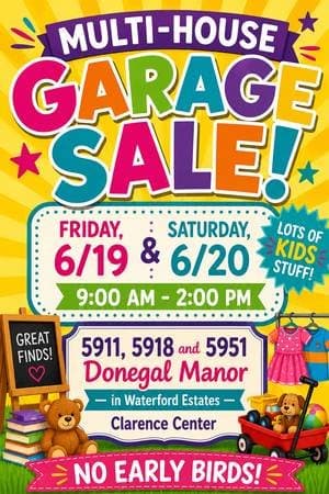 Multi-house street sale in Waterford Estates