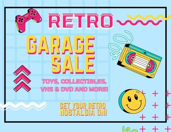 RETRO THROWBACK GARAGE SALE!! TOYS, COLLECTIBLES, VHS & DVD AND MORE!