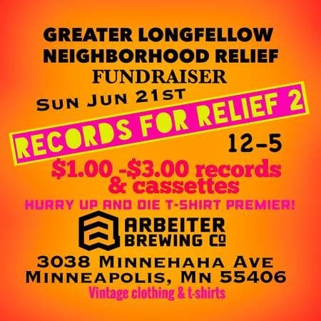 Cheap record sale to benefit Greater Longfellow Neighborhood Relief