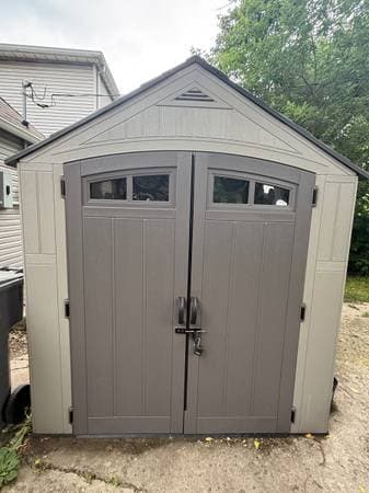 Assembled CRAFTSMAN 7-ft x 7-ft Double-Door Shed $600