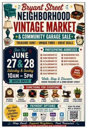 Bryant Street Neighborhood Vintage Market & Community Garage Sale
