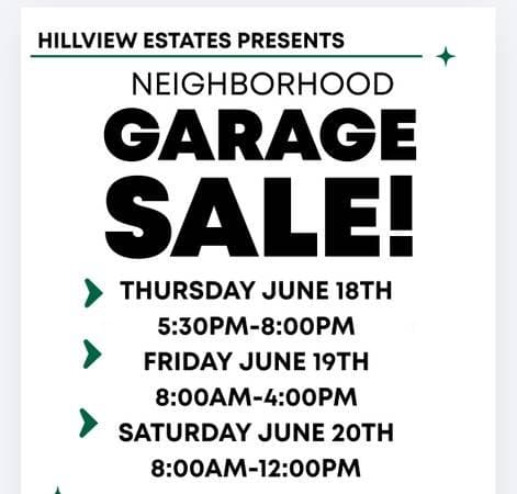 Hillview Estates Garage Sale