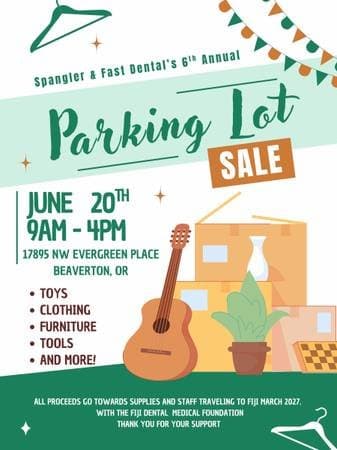 Spangler & Fast Dental’s annual Fundraising Parking lot sale