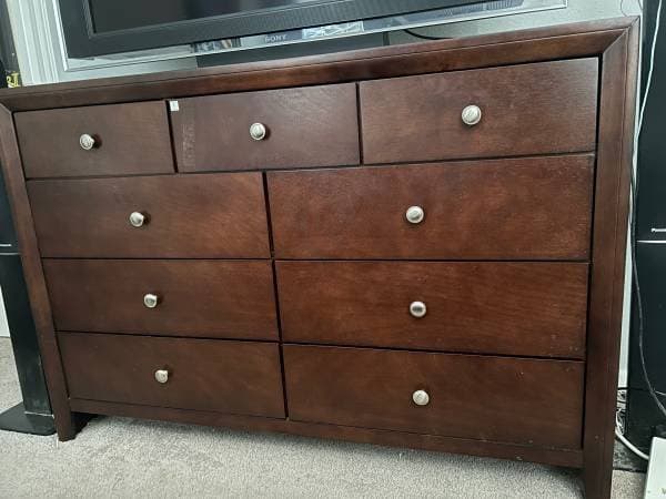 Table, chair, sofa, bed, dresser, nightstand