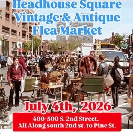 Antique & Vintage Market HEADHOUSE SQUARE Saturday JULY 4th 8AM-5PM