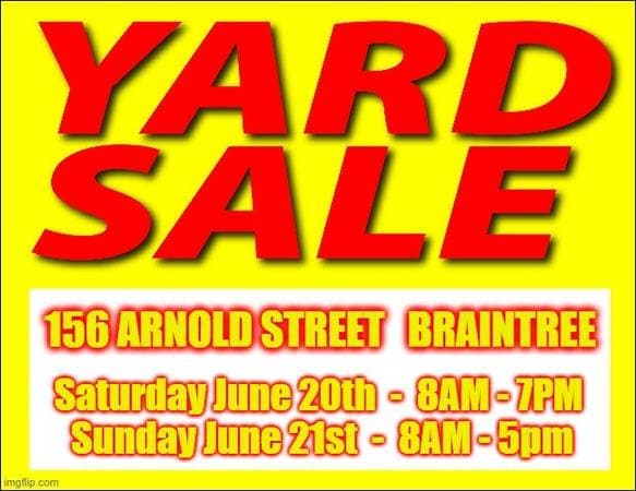 Yard Sale - 156 Arnold Street