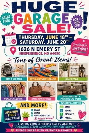 Huge garage sale