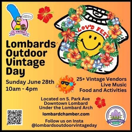 Lombard Vintage Day Sale Park/St Charles Road June 28