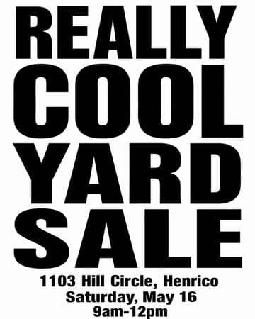Really Cool Yard Sale