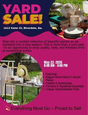 Yard sale moving sale