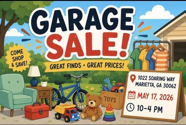 Garage Sale - May 17, 2026 - Marietta