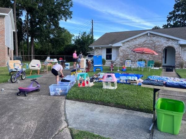 Happening now- multi-family garage sale