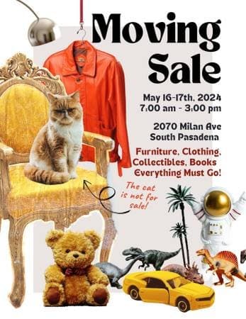 Moving Sale - Everything Must Go!