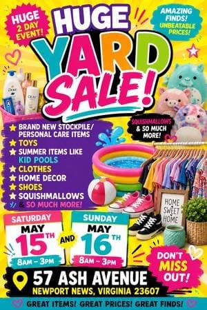 Huge yard sale
