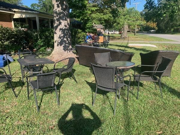 HUGE Yard Sale MUST GO! May 16 Outdoor furniture antiques VINTAGE salv