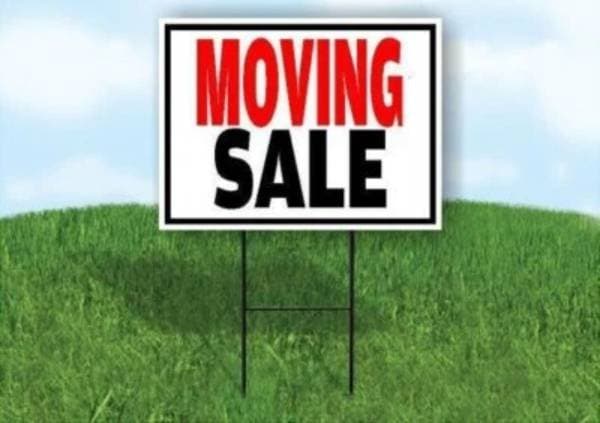 Moving Sale Memorial Day Weekend
