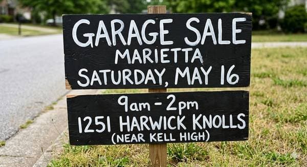 Garage Sale - Marietta, Near Kell High School