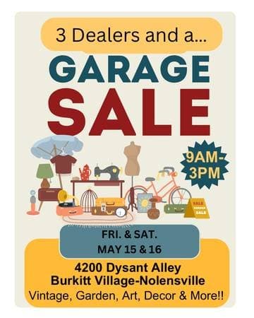 3dealers and a garage sale