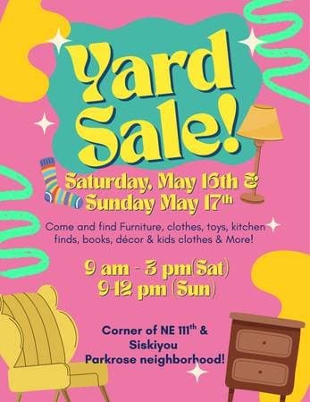TOMORROW and SUNDAY! Garage Sale!