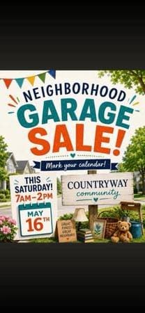 Neighborhood garage sale CountryWay