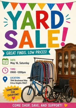 YARD SALE SAT ONLY