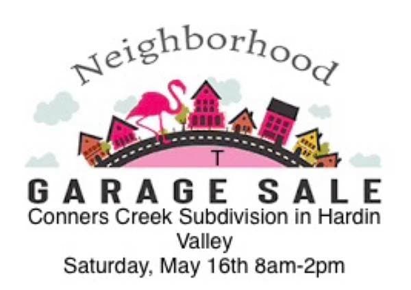 Conners Creek Subdivision yard sale