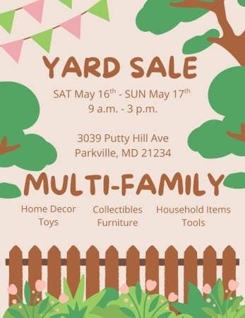Large Multi-Family Yard Sale